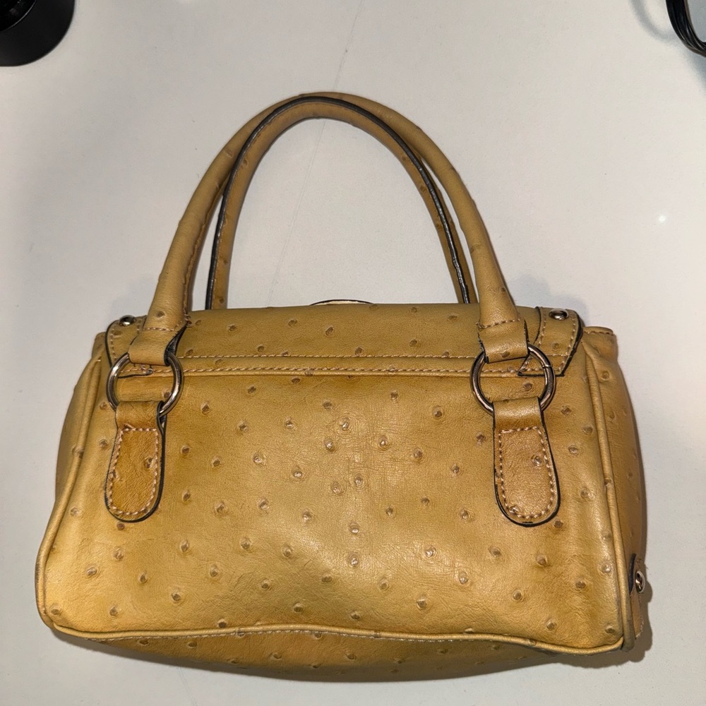 Vintage 2000’s Guess Ostrich Leather Mini Bag - Picture 3 of 10